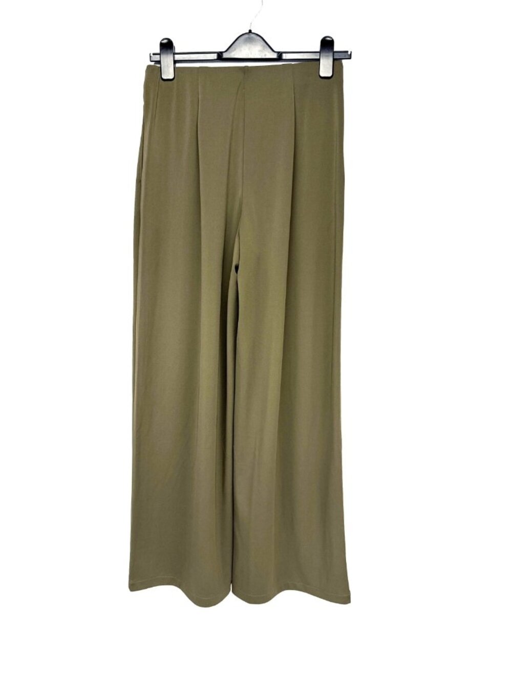 UNIQLO Elastic Waist Wide Leg Stretch Khaki Olive Green Pants Size M‎ - Picture 3 of 8